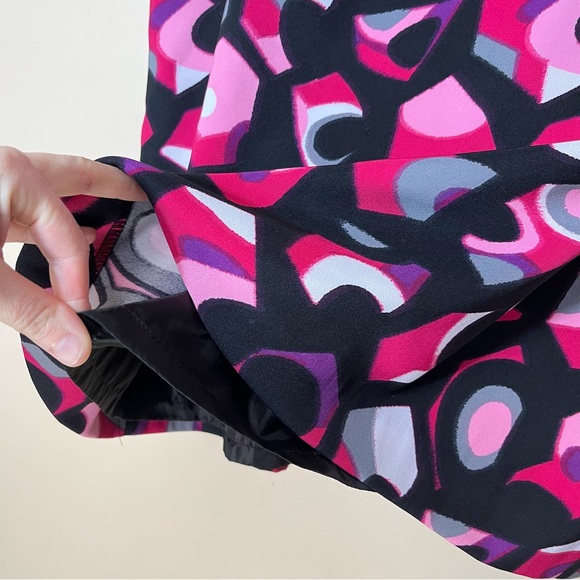 Cato Woman Pink Geometric Shapes Pencil Skirt - Picture 4 of 13